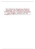 Test Bank for Exploring Medical Language 11th Edition by Myrna LaFleur Brooks Complete Questions and Verified Answers for All Chapters 1-16