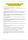 GA REAL ESTATE EXAM PREP &sol; HARD QUESTIONS AND ANSWERS