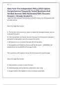 State Farm Fire Independent Policy &vert;2025 Update Comprehensive Frequently Tested Questions And Verified Answers With Rationales&vert;100&percnt; Accurate Answers &vert; Already Graded A&plus;