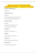 DMI QUESTIONS WITH DETAILED VERIFIED AND 100&percnt; ACCURATE ANSWERS