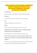 DMI CERTIFICATION MEDIA STRATEGY STUDY GUIDE-QUESTIONS WITH DETAILED VERIFIED AND 100&percnt; ACCURATE ANSWERS