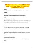DMI PRACTICE FULL Exam-QUESTIONS WITH DETAILED VERIFIED AND 100&percnt; ACCURATE ANSWERS