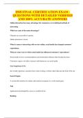 DMI FINAL CERTIFICATION EXAM - QUESTIONS WITH DETAILED VERIFIED AND 100&percnt; ACCURATE ANSWERS