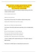 DMI BUNDLED EXAM QUESTIONS WITH  ANSWERS