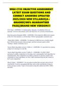 WGU C725 OBJECTIVE ASSESSMENT LATEST EXAM QUESTIONS AND CORRECT ANSWERS UPDATED 2025&sol;2026 NEW SYLLABUS&vert;A&plus; GRADED&vert;100&percnt; GUARANTEED PASS&vert;&vert;BRAND NEW VERSION&excl;&excl;&excl;