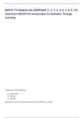 MATH 110 Module ALL MODULES &lpar;1&comma; 2&comma; 3&comma; 4&comma; 5&comma; 6&comma; 7&comma; 8&comma; 9&comma; 10&rpar; final Exam MATH110 Introduction to Statistics&colon; Portage Learning