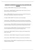 COMMUNITY INTERPRETER VOCABULARY ACTUAL QUESTIONS AND ANSWERS&period;