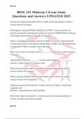BIOL 235 Midterm 2 Exam Study Questions and Answers UPDATED 2025