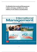 International Management&colon; Culture&comma; Strategy&comma; and Behavior &ndash; 12th Edition &lpar;Fred Luthans&comma; Jonathan Doh&rpar; &vert; Complete Test Bank &vert; REVISED EDITION &ndash; NEW 100&percnt; VERIFIED CORRECT