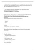 HOME OFFICE LICENSEE TRAINING QUESTIONS AND ANSWERS