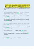 INSY 3305 EXAM 2 ACTUAL UPDATED   Exam Questions and CORRECT Answers