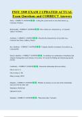 INSY 3305 EXAM 2 UPDATED ACTUAL  Exam Questions and CORRECT Answers 