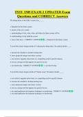 INSY 3305 EXAM 2 UPDATED Exam  Questions and CORRECT Answers 