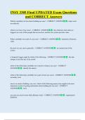 INSY 3305 Final UPDATED Exam Questions  and CORRECT Answers 