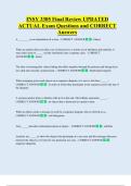 INSY 3305 Final Review UPDATED  ACTUAL Exam Questions and CORRECT  Answers
