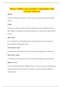 Motor Vehicle Law practice 3 Questions with Correct Answers