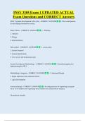 INSY 3305 Exam 1 UPDATED ACTUAL  Exam Questions and CORRECT Answers