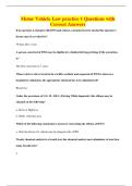 Motor Vehicle Law practice 1 Questions with Correct Answers