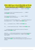 INSY 3305 Test 1 Ch 6 UPDATED ACTUAL  Exam Questions and CORRECT Answers 