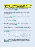 INSY 3305 Test 1 Ch 4 UPDATED ACTUAL  Exam Questions and CORRECT Answers