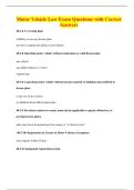 Motor Vehicle Law Exam Questions with Correct Answers