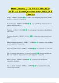 Data Literacy D772 WGU UPDATED  ACTUAL Exam Questions and CORRECT  Answers 