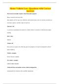 Motor Vehicle Law  BUNDLED EXAM QUESTIONS WITH  ANSWERS
