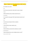 Motor Vehicle Law  BUNDLED EXAM QUESTIONS WITH  ANSWERS
