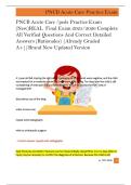 PNCB Acute Care &sol;peds Practice Exam &lpar;New&rpar;REAL Final Exam 2025&sol;2026 Complete All Verified Questions And Correct Detailed Answers &lpar;Rationales&rpar; &vert;Already Graded A&plus;&vert;&vert;Brand New Updated Version
