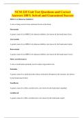 NCM 235 Unit Test Questions and Correct Answers 100&percnt; Solved and Guaranteed Success