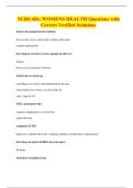 NURS 456&colon; WOMENS HEALTH Questions with Correct Verified Solutions