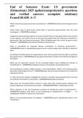 End of Semester Exam&colon; US government &lpar;Edmentum&rpar; 2025 update&vert;comprehensive questions and verified answers &lpar;complete solutions&rpar; Exam&vert;GRADE A&plus;&excl;&excl;