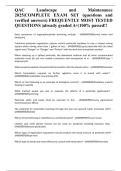 QAC Landscape and Maintenance 2025&vert;COMPLETE EXAM SET &lpar;questions and verified answers&rpar; FREQUENTLY MOST TESTED QUESTIONS &vert;already graded A&plus;&vert;100&percnt; passed&excl;&excl;