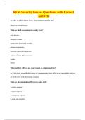 RFM Security forces- Questions with Correct Answers