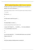 RFM Updated Questions with Correct Answers