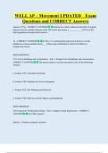 WELL AP &ndash; Movement UPDATED    Exam  Questions and CORRECT Answers