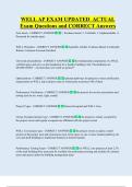 WELL AP EXAM UPDATED  ACTUAL   Exam Questions and CORRECT Answers 