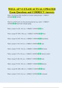 WELL AP V2 EXAM UPDATED ACTUAL   Exam Questions and CORRECT Answers 