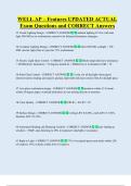WELL AP &ndash; Features UPDATED ACTUAL   Exam Questions and CORRECT Answers 