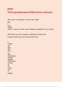 D101 PA Exam Questions With Correct Answers