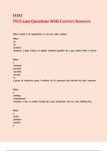 D101 PA Exam Questions With Correct Answers