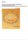 Test Bank For Rector's Community and Public Health Nursing&colon; Promoting the Public's Health 11th Edition By Cherie  Rector