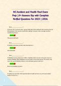 NC Accident and Health Final Exam Prep &vert; A&plus; Answers Key with Complete Verified Questions For 2025 &vert; 2026&period;      