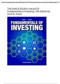 Test Bank & Solution Manual for Fundamentals of investing&comma; 14th Edition by Scott B&period; Smart&comma; All Chapters &vert;&vert;Complete A&plus; Guide