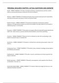 PERSONAL WELLNESS CHAPTER 1 ACTUAL QUESTIONS AND ANSWERS