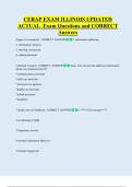 CERAP EXAM ILLINOIS UPDATED  ACTUAL  Exam Questions and CORRECT  Answers