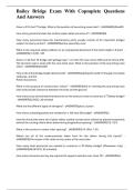 Bailey Bridge Exam With Copmplete Questions And Answers
