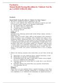 Test Bank for Psychiatric-Mental Health Nursing 9th Edition by Sheila L&period; Videbeck All Chapters &lpar;1-24&rpar; LATEST UPDATE 2025