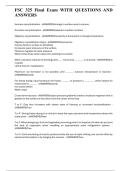 FSC 325 Final Exam WITH QUESTIONS AND ANSWERS