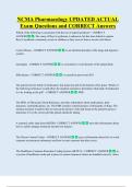 NCMA Pharmacology UPDATED ACTUAL   Exam Questions and CORRECT Answers 